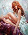 Beauty Canvas Paintings - SEATED BEAUTY